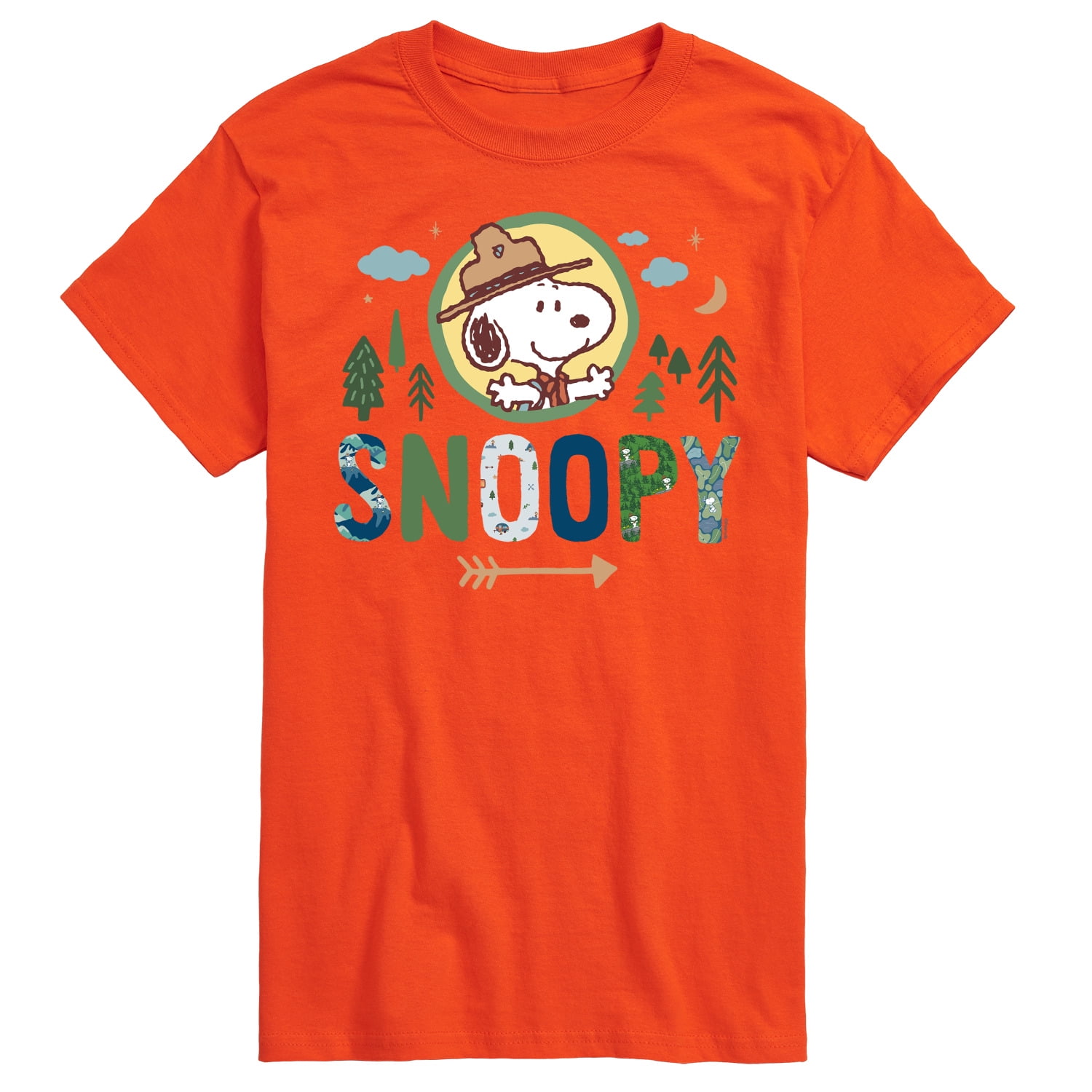 Peanuts - Ranger Snoopy - Men's Short Sleeve Graphic T-Shirt - Walmart.com