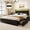 Black, variant on GUNAITO Queen Bed Frame with 2 Storage Drawers, Platform Bed with Headboard, Velvet Upholstered Bed Frame with LED Lights & Charging Station, Dark Grey