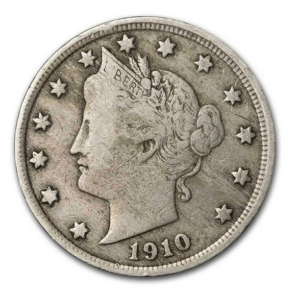 1910 Liberty Head V Nickel Fine