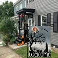 thumbnail image 6 of Welcome Halloween Garden Flag 12 x 18 Inch Double Sided Burlap Small Witch Pumpkin Flag Outside Porch Decor Halloween Yard Decoration DF110, 6 of 6