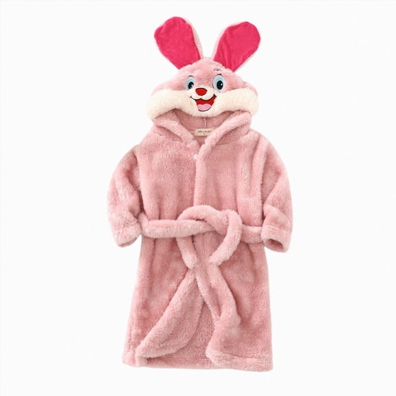 dmqupv Infant Robe Boys Girls Bathrobe Soft Towel Hooded Robe Cloth Cotton Bathrobe Pink,2-3 Years