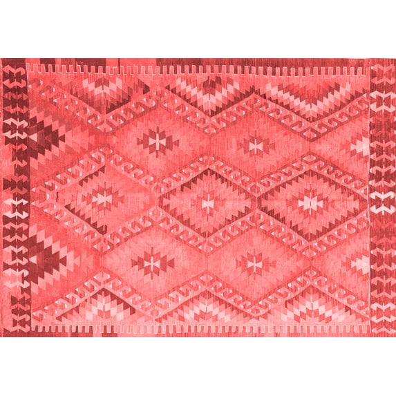 Ahgly Company Indoor Rectangle Southwestern Red Country Area Rugs, 8' x 10'