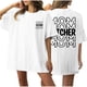 thumbnail image 1 of Camiseta de Cuello Redondo Impresa Delantera Y Trasera de Béisbol de las Mujeres de Verano, Camisetas Cortas Casuales Ligeras para las Mujeres, 1 of 5
