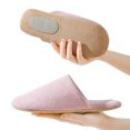 thumbnail image 2 of Teissuly Home Mute Slippers Cotton Linen Indoor Suede Sole Flat Shoes Wooden Floor Women Slides Silent Spring Winter Teissuly WER202401220800, 2 of 5