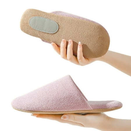 

Aueoeo House Slippers for Woman Mute Cotton Linen Indoor Suede Sole Flat Shoes Comfy Slip On Bedroom Slipper Women Slides Spring