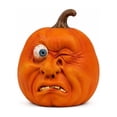 thumbnail image 2 of WKSCLPAI Halloween Whimsical Smiling Pumpkin Figurine Funny Resin Decor for Home Office Shelf Mantel Tabletop Display Ornament, 2 of 8