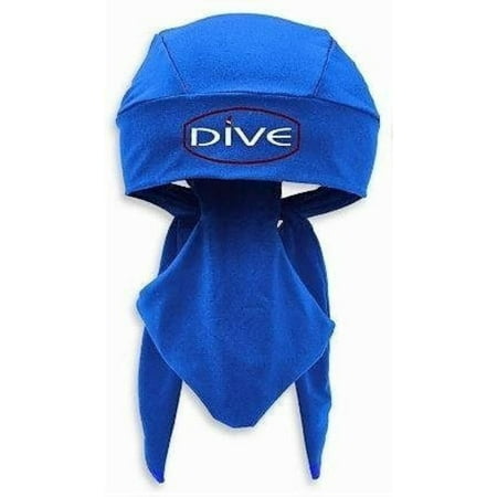 New Scuba Do-Rag Basics with Dive Gear Design for Boatwear and WaterSports - Blue, Provides Protection from the Sun and Rain By Innovative Scuba