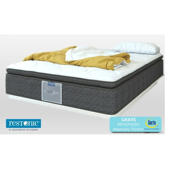 Colchón King Size Restonic Sea Con Almohada Memory Foam