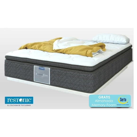 Colchón King Size Restonic Sea Con Almohada Memory Foam