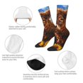 thumbnail image 4 of Balery Cloud Sky Sunflower Cow Calcetas Largas con Estampado para Hombre y Mujer – Suaves y Transpirables, Talla Única (US 5-11), 4 of 6