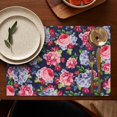 thumbnail image 4 of Pioneer Flower Floral Print Pattern Summer Placemats Table Placemats Set Of 6-Linen Kitchen Washable Placemats Table Mats 12x18 Inch Non-Slip Heat Resistant, 4 of 5
