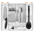 thumbnail image 3 of Sorbus Expandable Silverware Organizer – Adjustable Kitchen Drawer Tray for Utensils, Flatware, and Cutlery Storage, Clear, 3 of 10