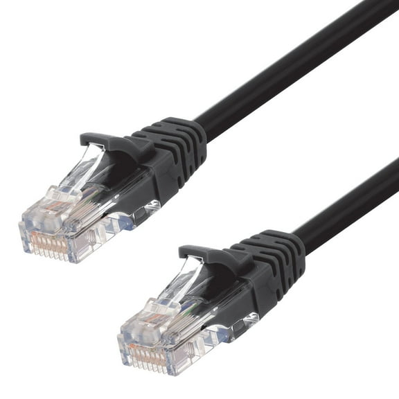 NavePoint Patch Cable, CAT5e, UTP, 24AWG/7*0.18 MM, 0.5 Ft,  10 pack, Black