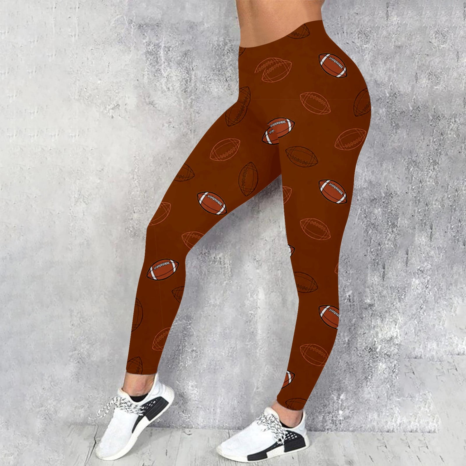 Womens Pants Women s Leggings Cotton Blend Womens Casual Comfort Printed Sport Leggings Workout Trousers Pants Adult Female Clothes Brown Size XXL Walmart