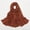 Brown, variant on Yellow Islamic Muslim Under Hijab Cap Inner Polyester Muslim Scarf Shawl Crinkle Hijab Mixed Color One Size
