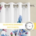 thumbnail image 6 of Blue Spring Floral Kitchen Curtains Window Panels, Pink Flowers Butterfly Pastoral Insulated Window Treatment Curtain, Grommet Curtains for Bedroom/Living Room/Bathroom, 2 Piece 27.5"Wx39"L, 6 of 8