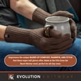 thumbnail image 7 of Wool Cable Knit Gloves - Made in the USA - Super Soft Merino Wool - Small - Harvest Brown, 7 of 7