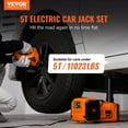 thumbnail image 2 of VEVOR Gato electrico para coche, gato hidráulico de 5 toneladas/11023 libras con llave de impacto electrica, elevador de coche portátil con bomba inflable incorporada y luz LED, 2 of 9
