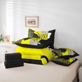 thumbnail image 5 of Homewish Yellow Butterfly Animal Bedding Comforter Set 7 Pieces, Romantic Valentines Day Full Bedding Set, Chic Leopard Zabra Print Reversible Fitted Sheet Flat Sheet, Ultra Soft Bedroom Decor, 5 of 7