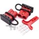 thumbnail image 3 of 4 pares de conectores de batería de 50 A, 50 A, 600 V, conector de batería de conexión rápida, enchufe de conexión rápida, para cabrestante o remolque, coche, conector de alta corriente (rojo) esquí esquí Gafas de esquí, 3 of 5