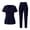 Navy, variant on Avrnliq Womens Black Stretch Medical Scrub Set - Short Sleeve with Functional Pockets, 1 Top & 1 Pant for Nurses & Dental Assistants,Size XL
