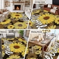 thumbnail image 6 of Spring Daisy 5'x8' Area Rug for Living Room, Botanical Brown Yellow Flowers Oil Painting Washable Non-Slip Rugs for Bedroom Nursery Dining Room, Low-Pile Kitchen Carpet Large Entryway Rugs, 6 of 9