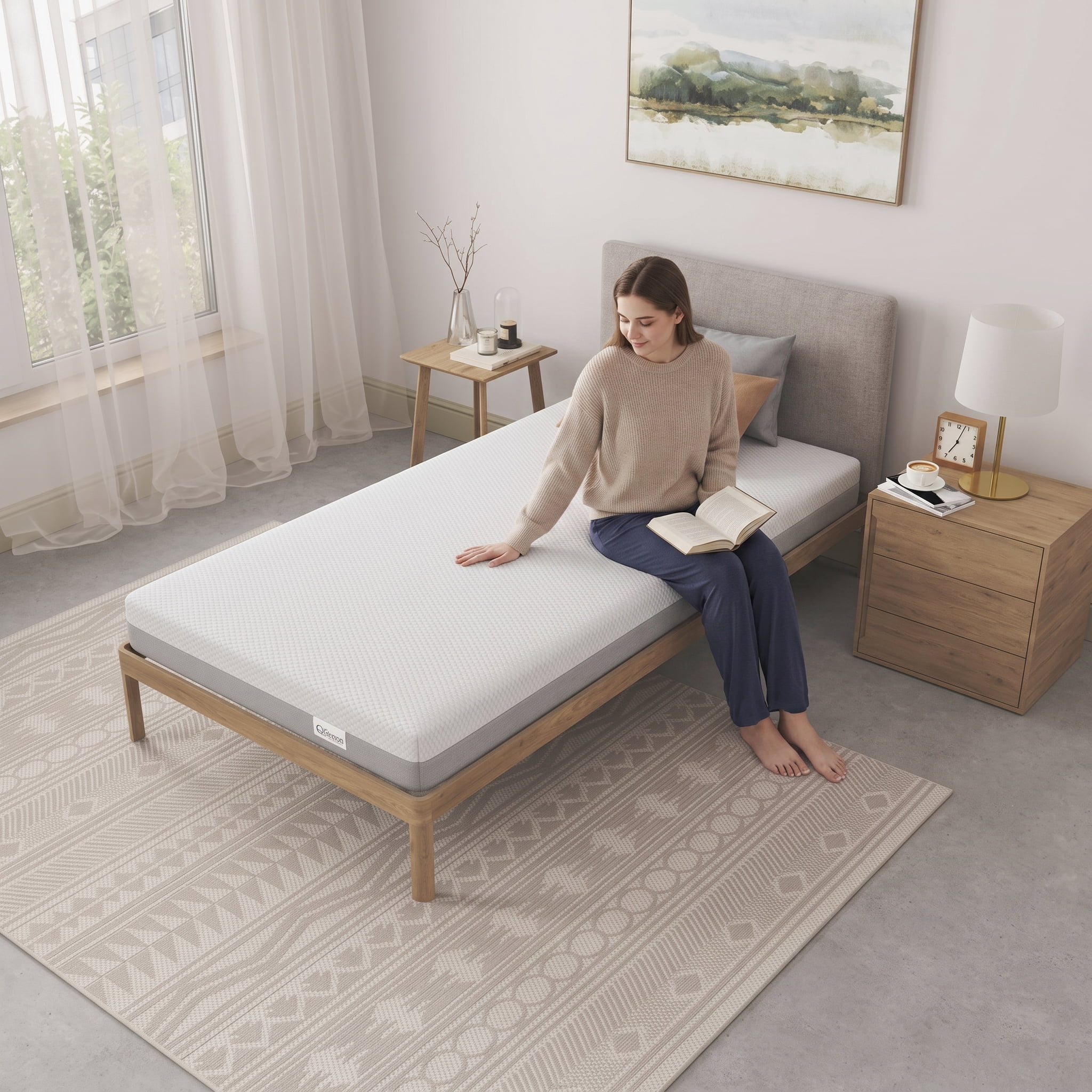Twin Size 6 Inch Medium Firm Memory Foam Mattress, CertiPUR-US Certified Bed in a Box for Bunk Trundle Guest & Compact Bedroom
