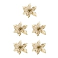 thumbnail image 2 of Billuyoard Pack of 10 Christmas Glitter Flowers Ornaments Heads Flower Decoration Year Garden Household New Festival Artificial Type5 NO5, 2 of 6