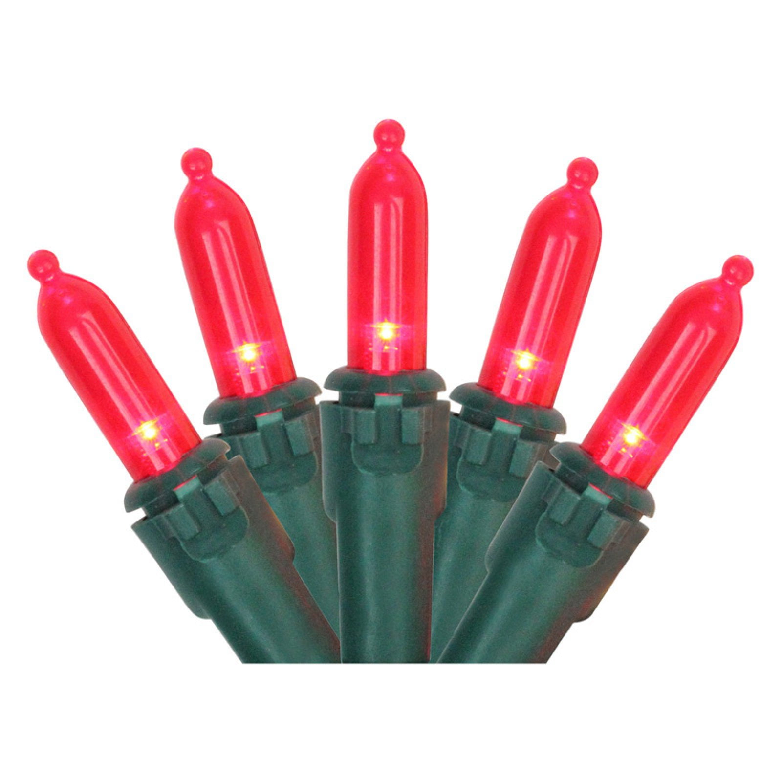 Northlight 50 ct. LED Mini Lights with Green Wire 4 in. Spacing