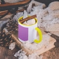 thumbnail image 5 of Altrose - Pinky Purple - Antique Pink - Plain Simple Solid Color - Girly Girl Hues, 15oz Two-Tone Yellow Mug, 5 of 7