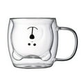thumbnail image 1 of (Modèle Transparent) Tasse en Verre à Double Couche avec Poignée Tasse à Café Ménagère, 1 of 14