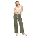 thumbnail image 4 of Cali1850 Women's Casual Relaxed Fit 29" Inseam Drawstring High Rise Smocked Linen Pants For Lounge And Beach Wear, 4 of 7