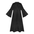 thumbnail image 6 of Linjinx Women's Clergy Robe Flared Sleeves Clergy Gown Elegant Liturgical Church Clergy Dress Black XXL, 6 of 7