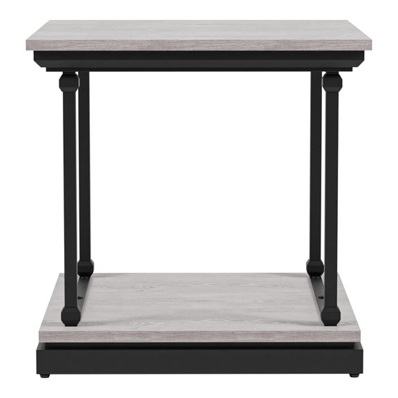 Furniture of America Drewden Transitional Wood End Table in Antique White