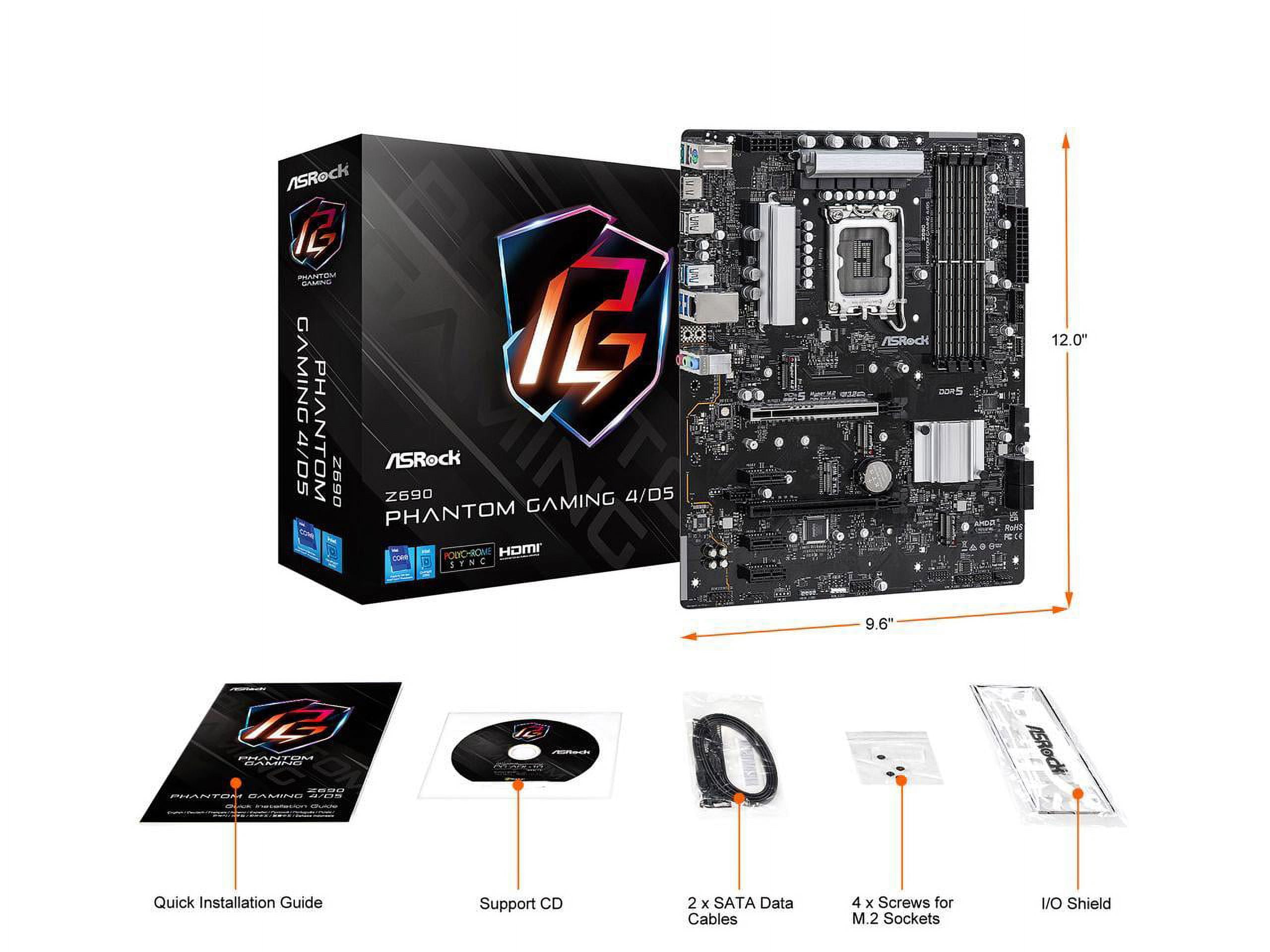 ASRock Z690 Phantom Gaming 4/D5, LGA 1700, DDR5, ATX Intel Z690