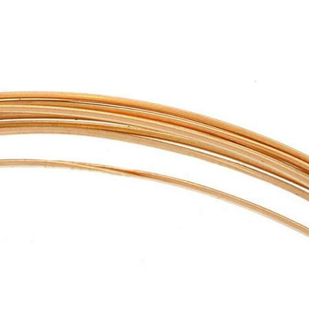 - 14K Gold Filled Wire Half Round/Half Hard 20 Gauge-(5 Feet)