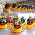 thumbnail image 2 of Motorcycle Handlebar Duck Ornament Small Yellow Duck Helmet Ornament, 2 of 3