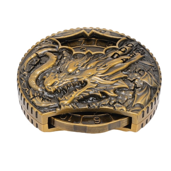 7 in 1 Spinner , Zinc Alloy Replacement Replacement Complex Dragon Patterns Fluent Rotating Compact Scratch Proof with Storage Box for Fantasy Games Antique Brass,Blood