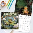 thumbnail image 4 of KOYPTL 2026 Frog Wall Calendar,12 Months Hanging Monthly Calendar with Lined Notes To Do Area Simulation Images for Home Office Classroom Decorations Holiday Supplies with Binding Hanging Hook, 4 of 5