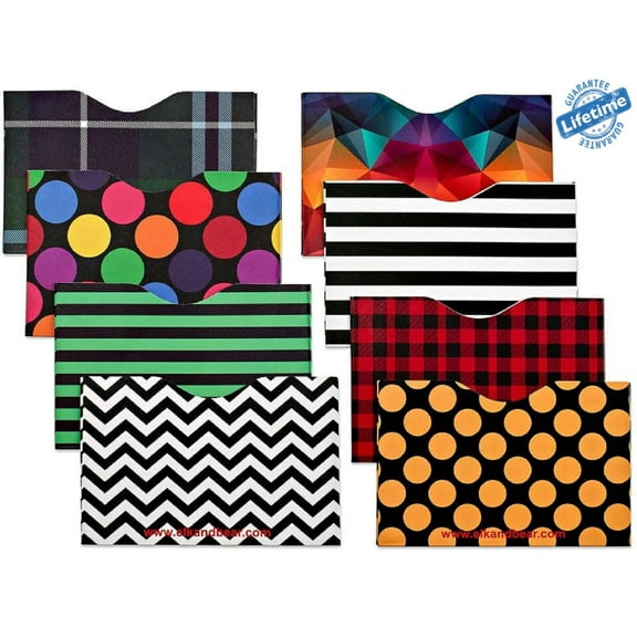 RFID Credit Card Protector Prevent Credit Card Fraud and Identity Theft. 8 Designer RFID Blocking Sleeves. RFID Protection Lifetime Replacement Guarantee