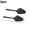 2pcs, variant on Large kitchen slotted spoon Noodles scoop Plastic ice spatula Stir-fry spoon Filter spoon 2pcs (Black filter)