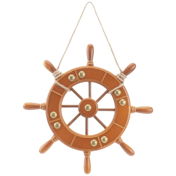 Eease Vintage Wooden Ship Wheel Nautical Wall Decor Pirate Theme Beach Home Ornament