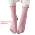 thumbnail image 5 of Misright Womens Ruffle Embellished Toe Socks Wicking Comfortable Appropriate Toe Socks for Activity, 5 of 20