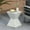 White, variant on EUROCO Outdoor Weight Concrete Side Table,Concrete Accent Table with Smooth Wood Grain Texture and Modern Prismatic Shape,Side Table for Patio, Garden or Balcony,Black