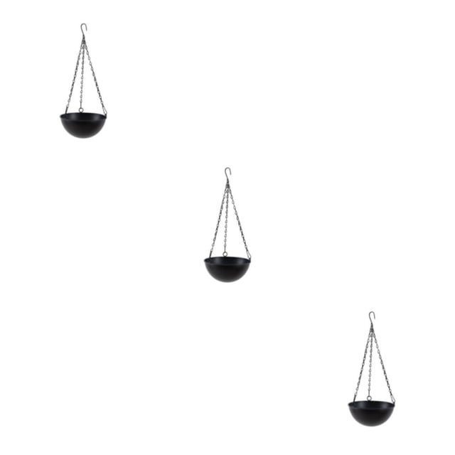 Toystoory Innovador Jardín S Belleza Elegante Durable Metal Macetas Colgantes Cesta De Flores Colgante Negro S Type1 NO1