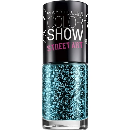 Maybelline Color Show Street Art Top Coat, 0.23 fl oz, Blue Beats