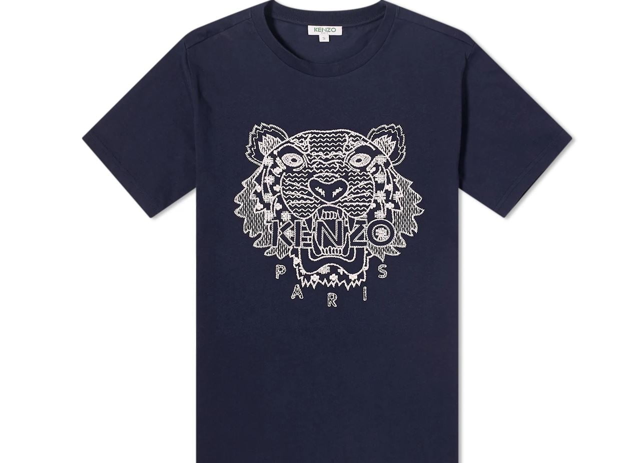 Men's Shibori Tiger Skate Tee Blue Short Sleeve Print T-shirt - Walmart.com