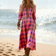 thumbnail image 5 of Vetsdori Party Maxi Dresses for Women Muumuu Dresses Holiday Loose V-Neck Full Sleeves,Long Evening Gown Juniors Dress Graphic, 5 of 6