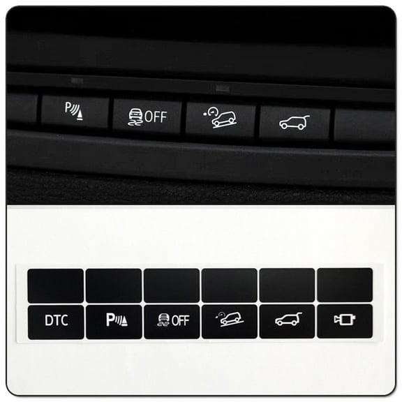 Replacement Dash Button Stickers DTC Traction Control For BMW X5 2006-2013