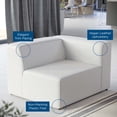 thumbnail image 7 of Modway Mingle Vegan Leather Right-Arm Chair in White, 7 of 7